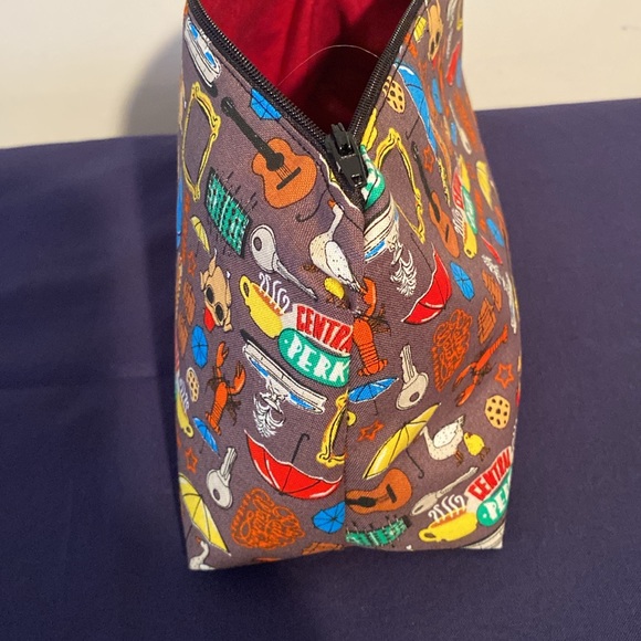 “Friends” themed lined zippered handmade makeup bag - Picture 3 of 3